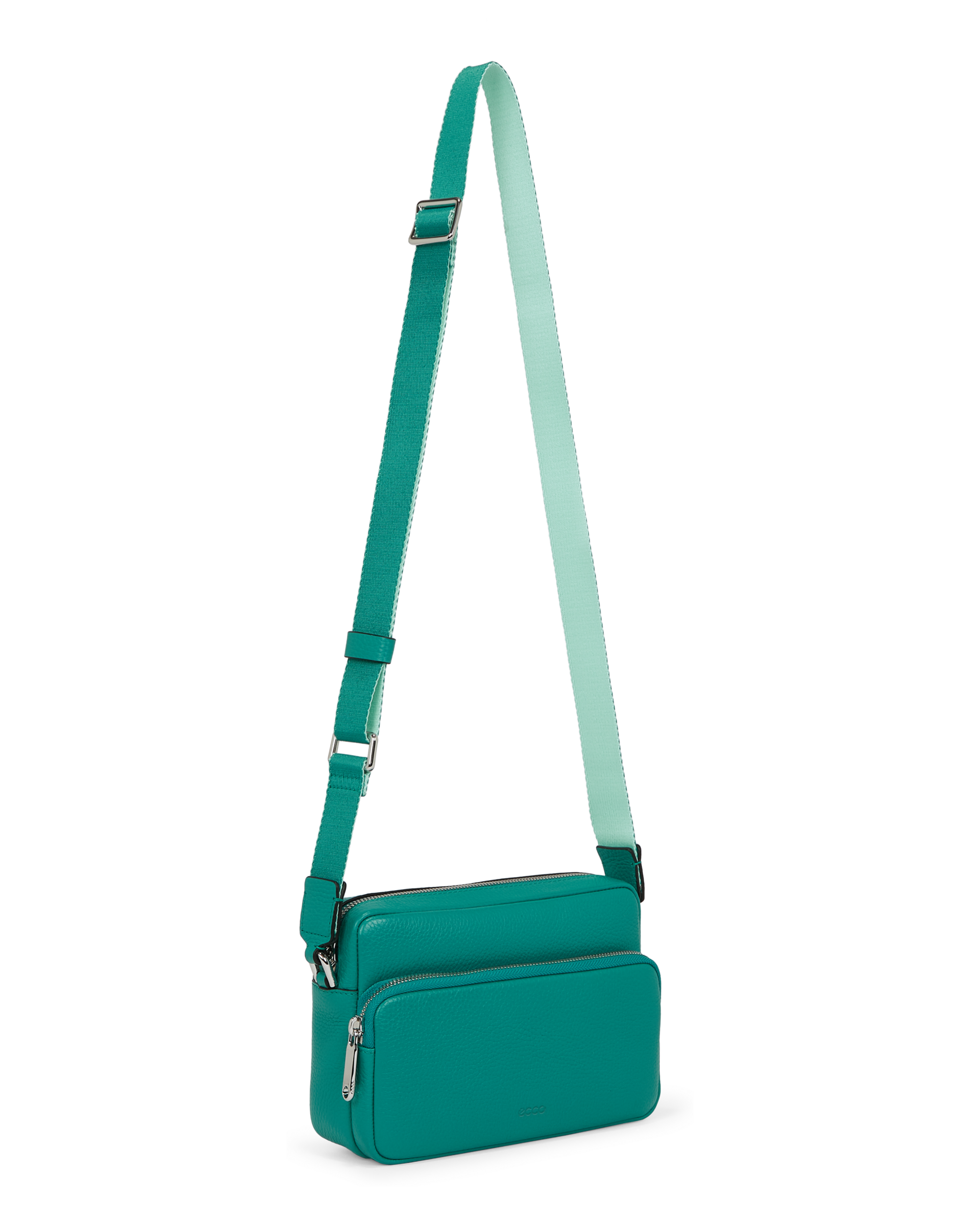 Ecco Camera Bag Pebbled Leather Camera Bag Green