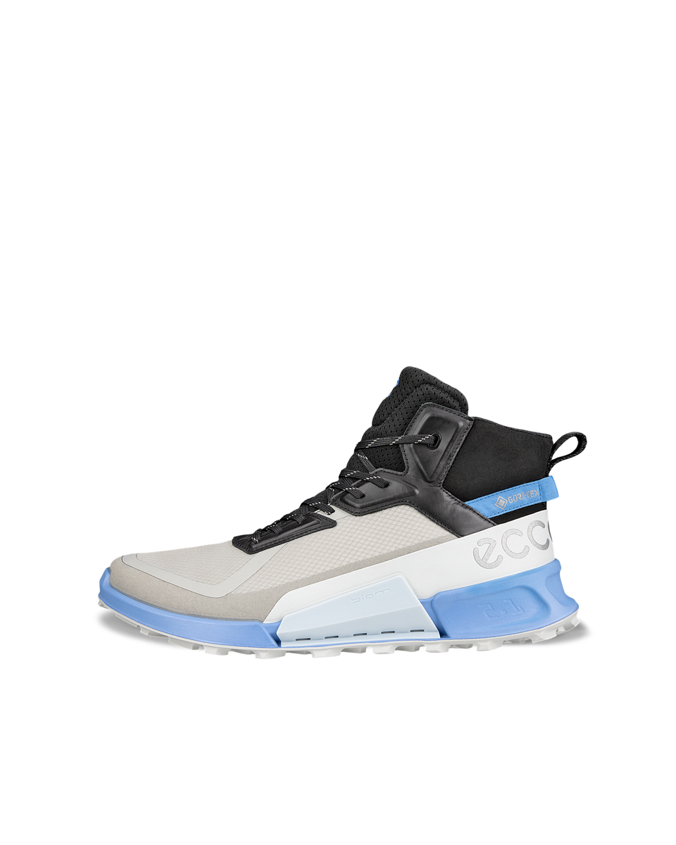 Men's ECCO® Biom 2.1 X Mountain Textile Gore-Tex High-Top Hiking Sneaker - Grey - Outside