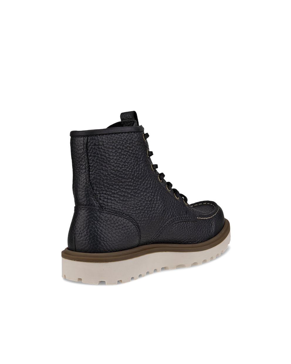 Botas de piel con puntera pespunteada ECCO® Staker para mujer - Negro - Back