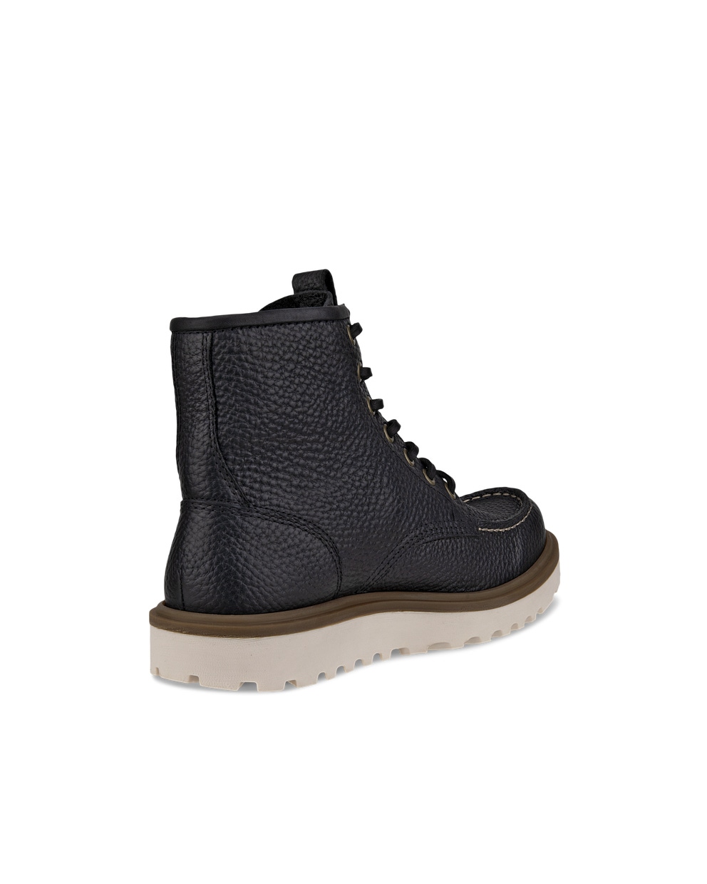 Botas de piel con puntera pespunteada ECCO® Staker para mujer - Negro - Back