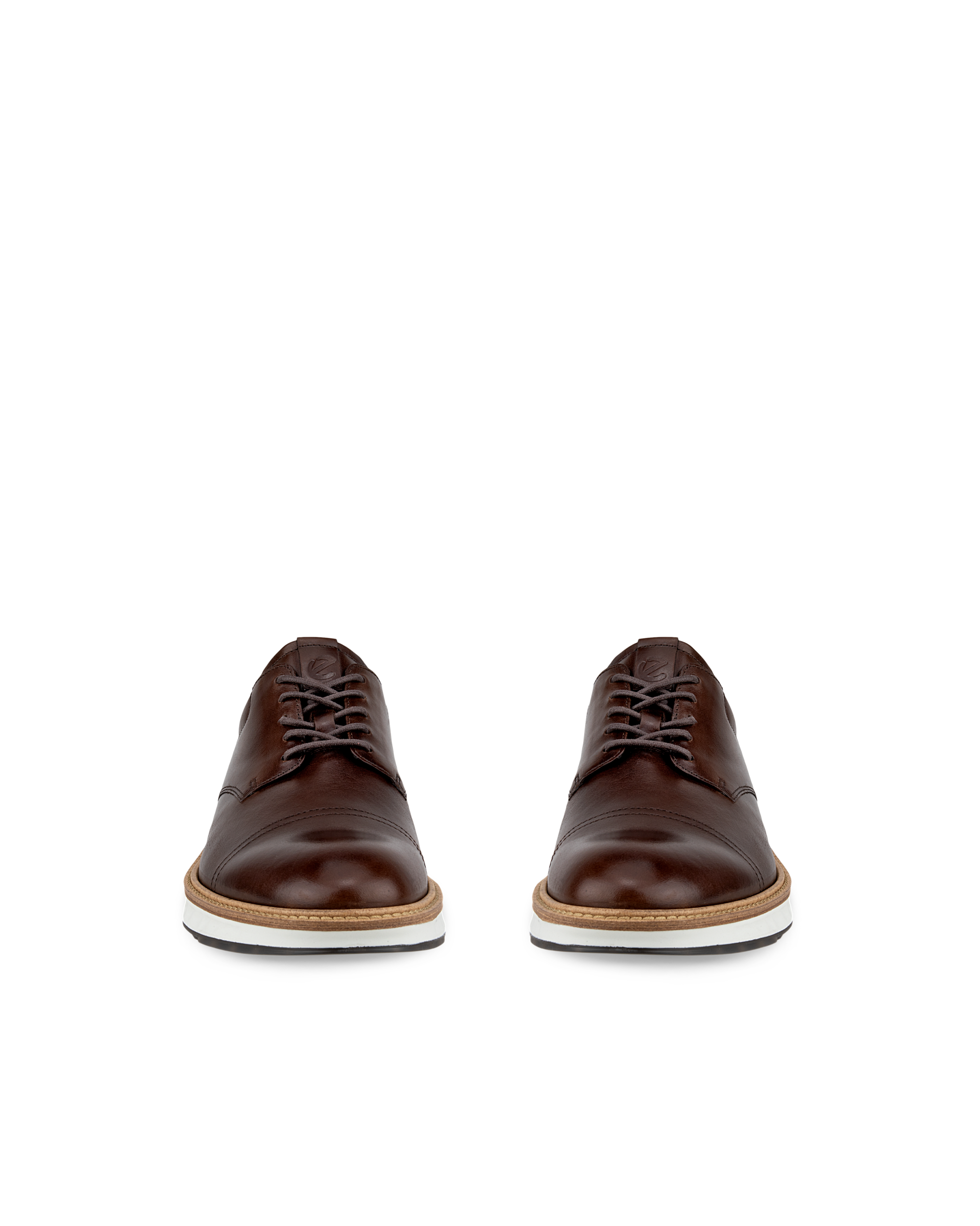 Men's ECCO® St.1 Hybrid Leather Derby Shoe - Brown - Front pair