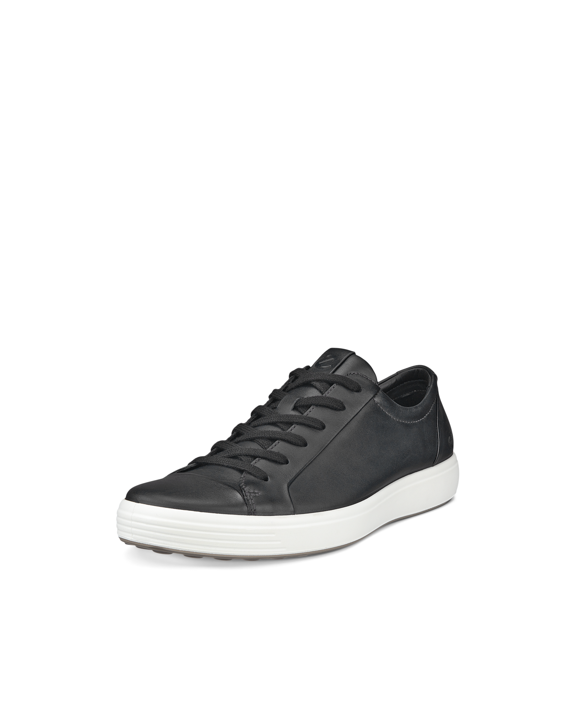 ECCO® Soft 7 baskets en cuir pour homme - Noir - Main