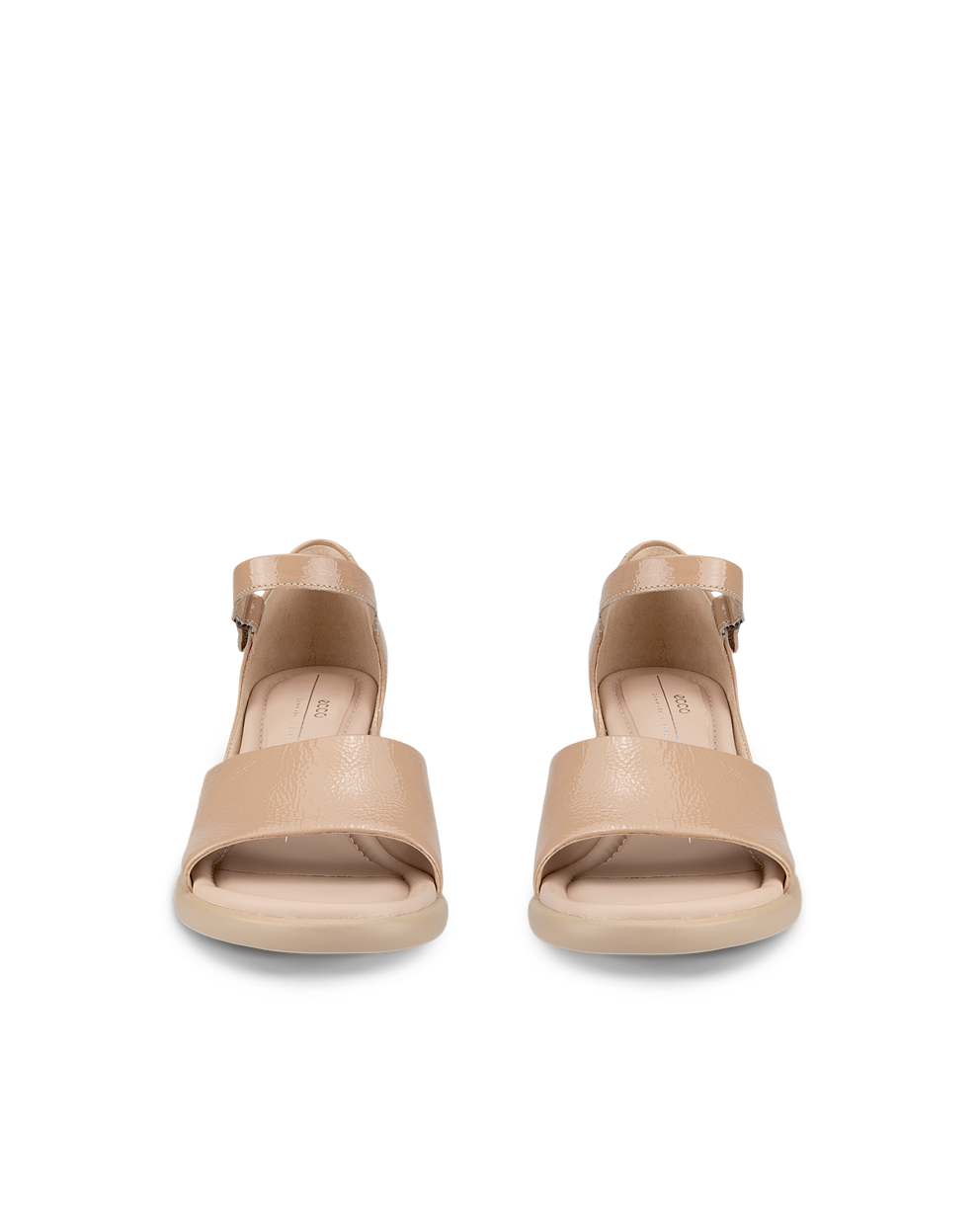 여성용 ECCO® Sculpted Sandal LX 55 가죽 힐 샌들 - Brown - Front pair