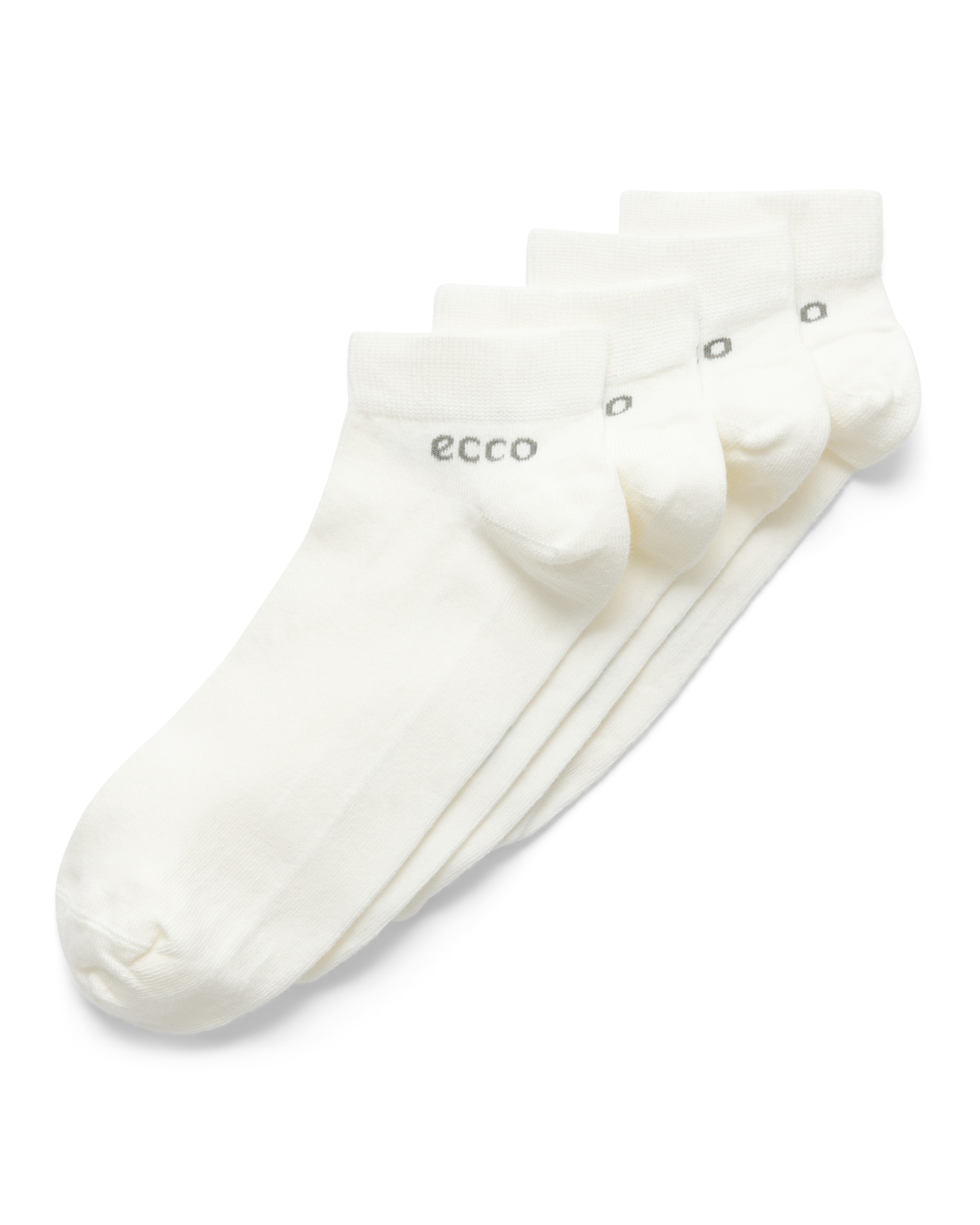 Unisex ECCO® Longlife Low-Cut Socks - White - Main