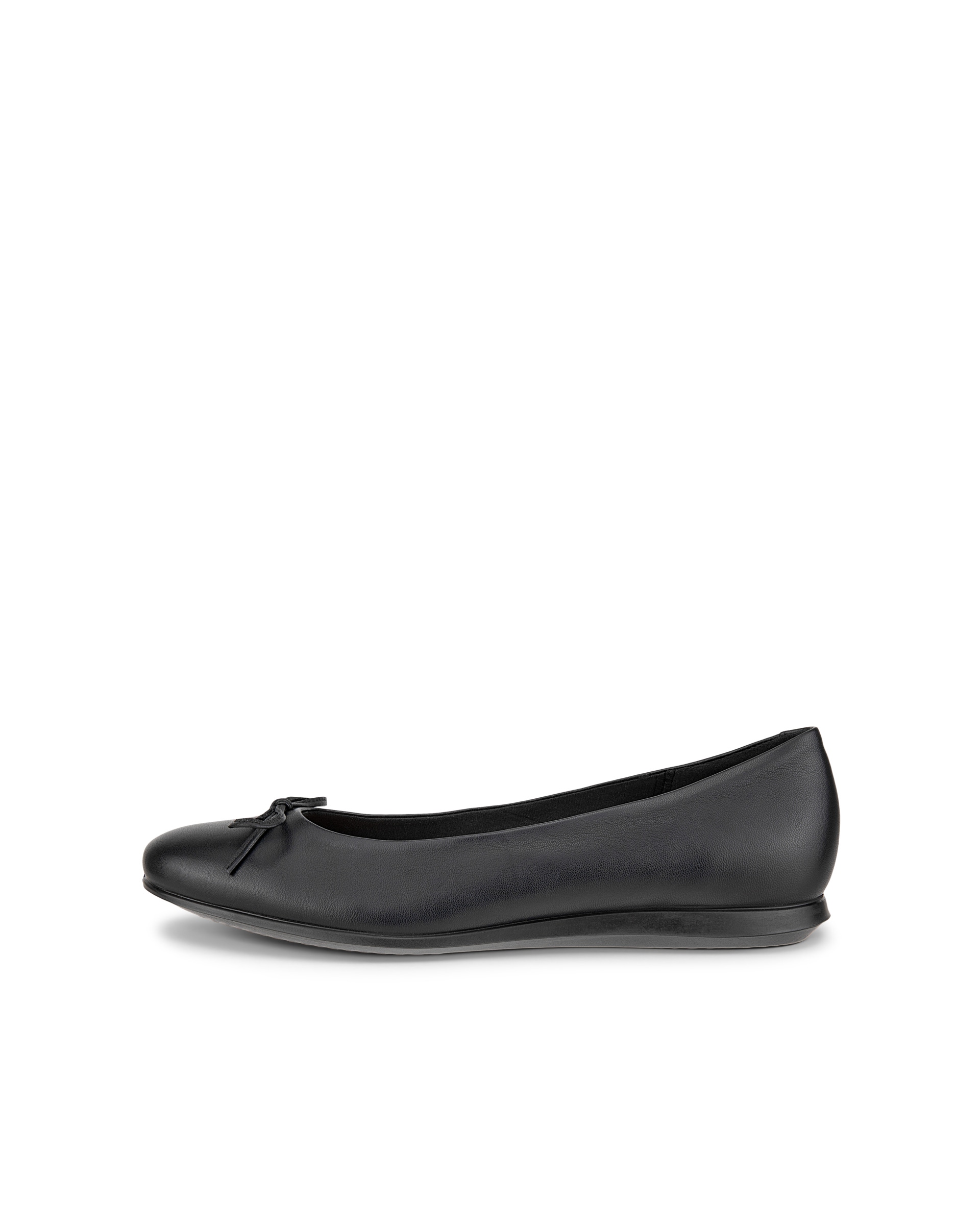 Women's ECCO® Touch 2.0 Leather Ballerina - Black - Outside