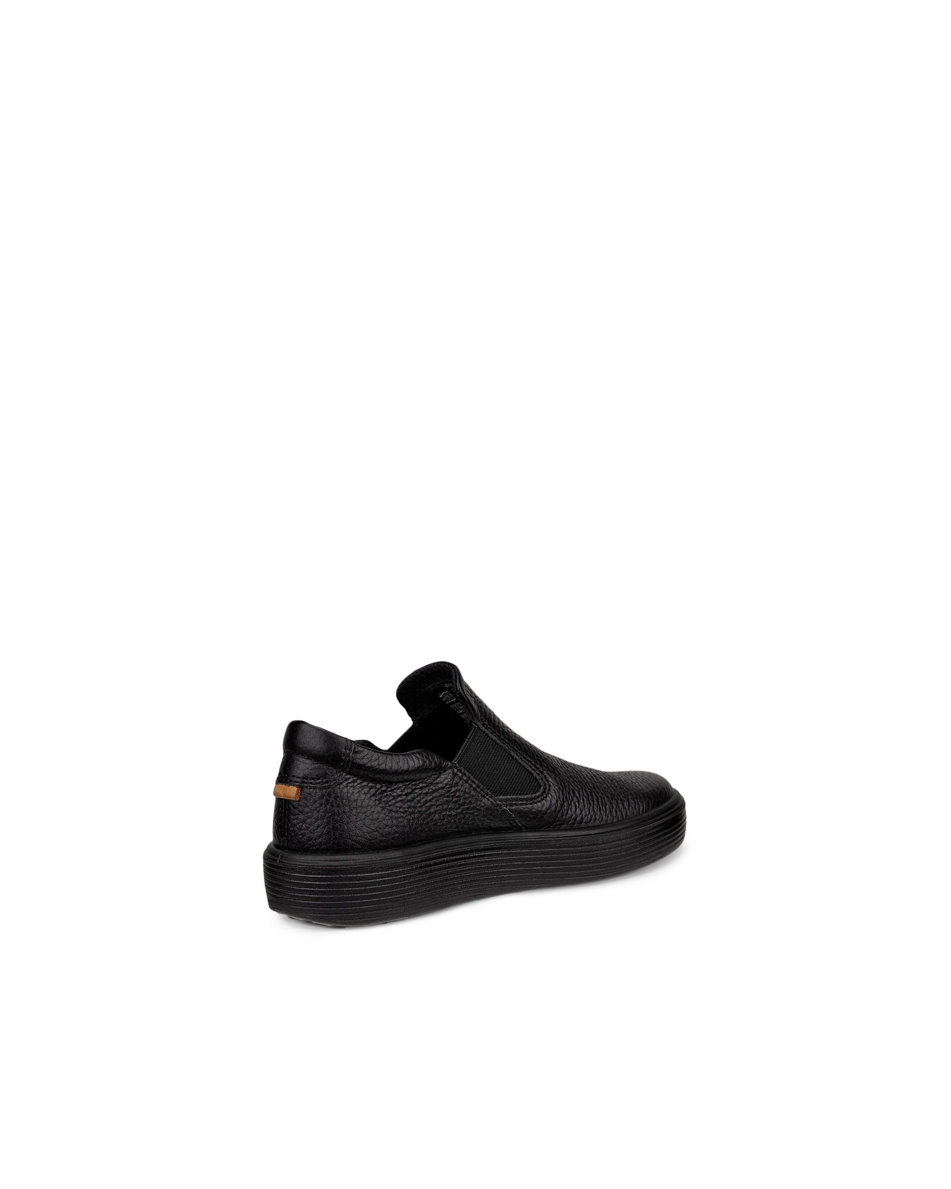 Kids' ECCO® Soft 60 Leather Sneaker - Black - Back