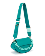 ECCO® Weeble M Chain Leather Crossbody Bag - Green - Main