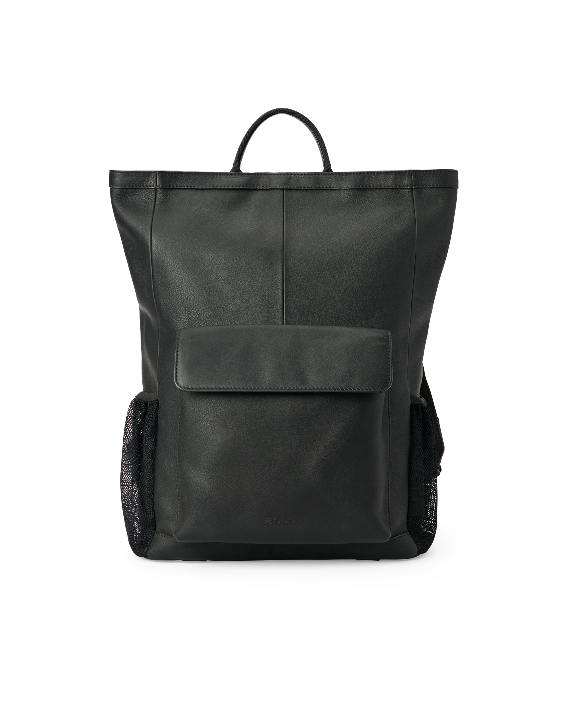 ECCO Square Pack Trapeze レザーバックパック | ブラック