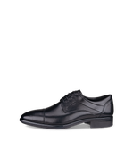 Men's ECCO® Citytray Leather Derby Shoe - Black - Outside