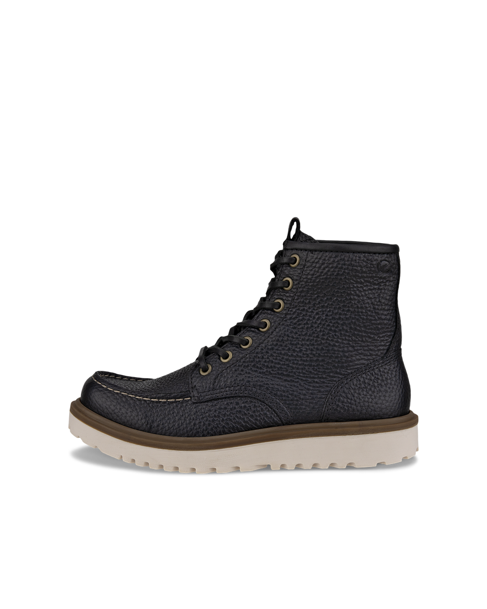 Botas de piel con puntera pespunteada ECCO® Staker para mujer - Negro - Outside