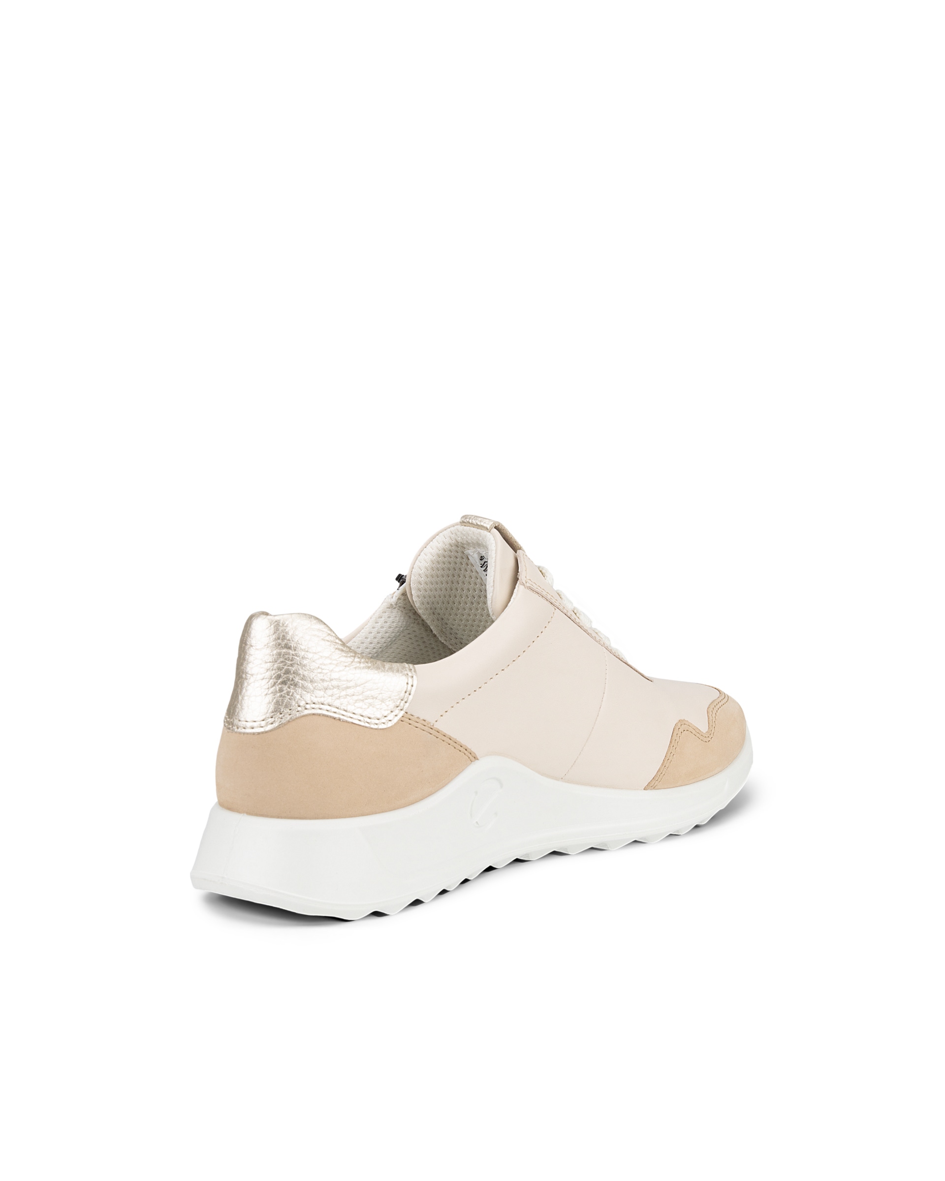 Women's ECCO® Flexure Runner Leather Sneaker - Beige - Back