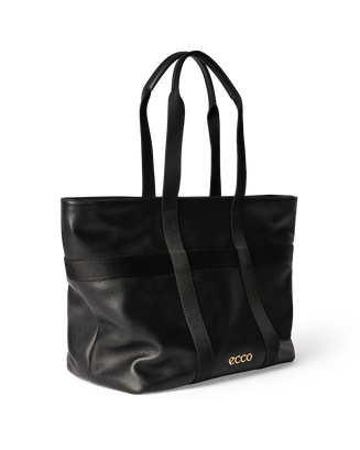 Bolso tote de piel ECCO® - Negro - Main