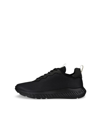 Men's ECCO® ATH-1FM Nubuck Sneaker - Black - Outside