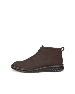 Men's ECCO® ST.1 Hybrid Leather Gore-Tex Chukka Boot - Brown - Outside