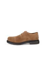 Men's ECCO® Metropole Seoul Suede Derby Shoe - Brown - Outside