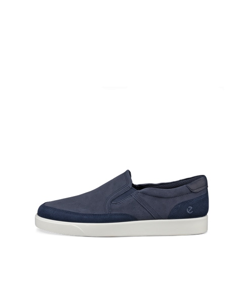 Men s ECCO S Lite Hybrid Suede Slip On Blue