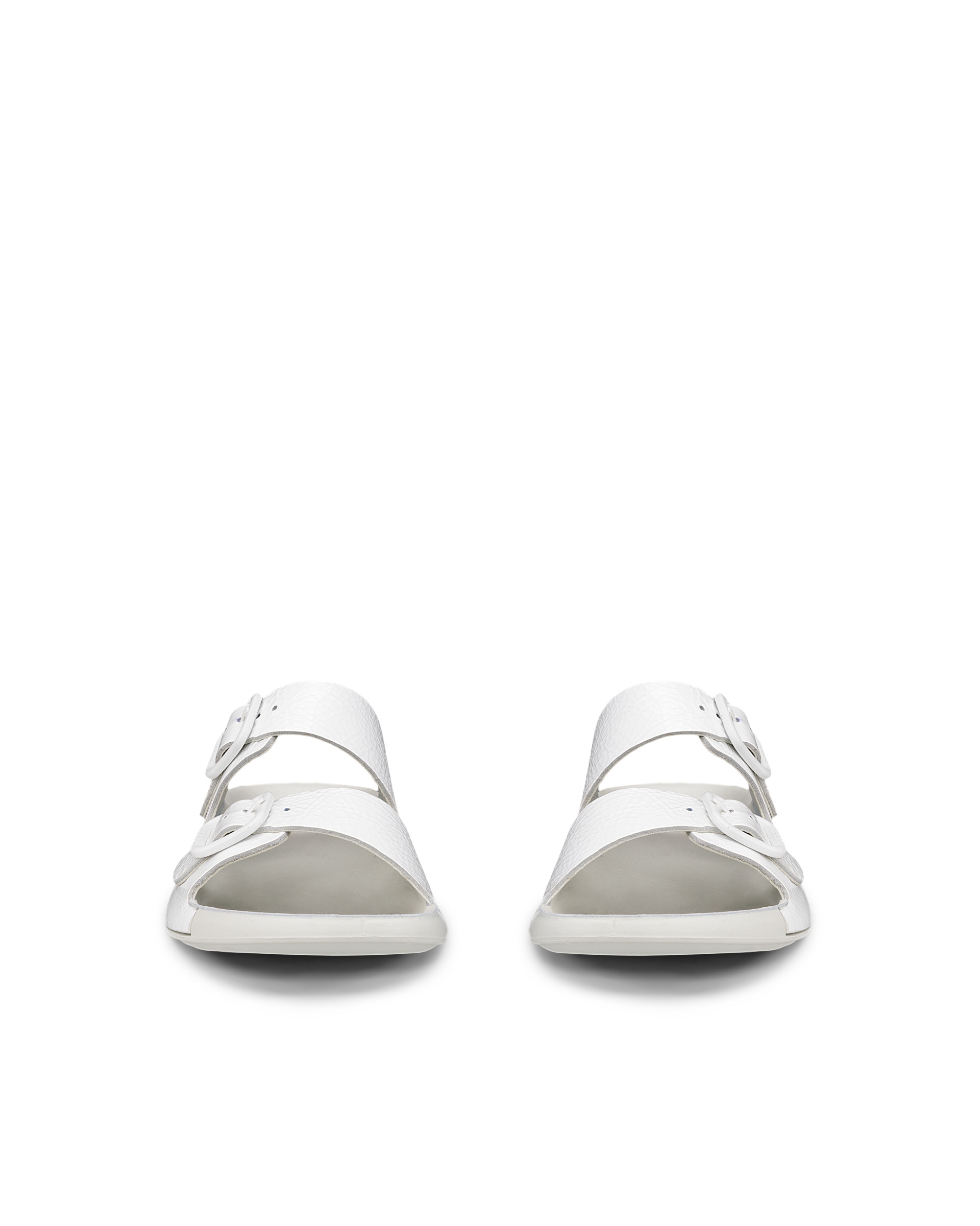 Women's ECCO® Cozmo Leather Two Strap Sandal - White - Front pair