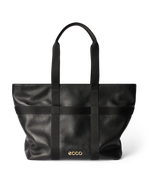 ECCO® Globetrotter Tote Leather Waterproof Pebbled Bag - Black - Main