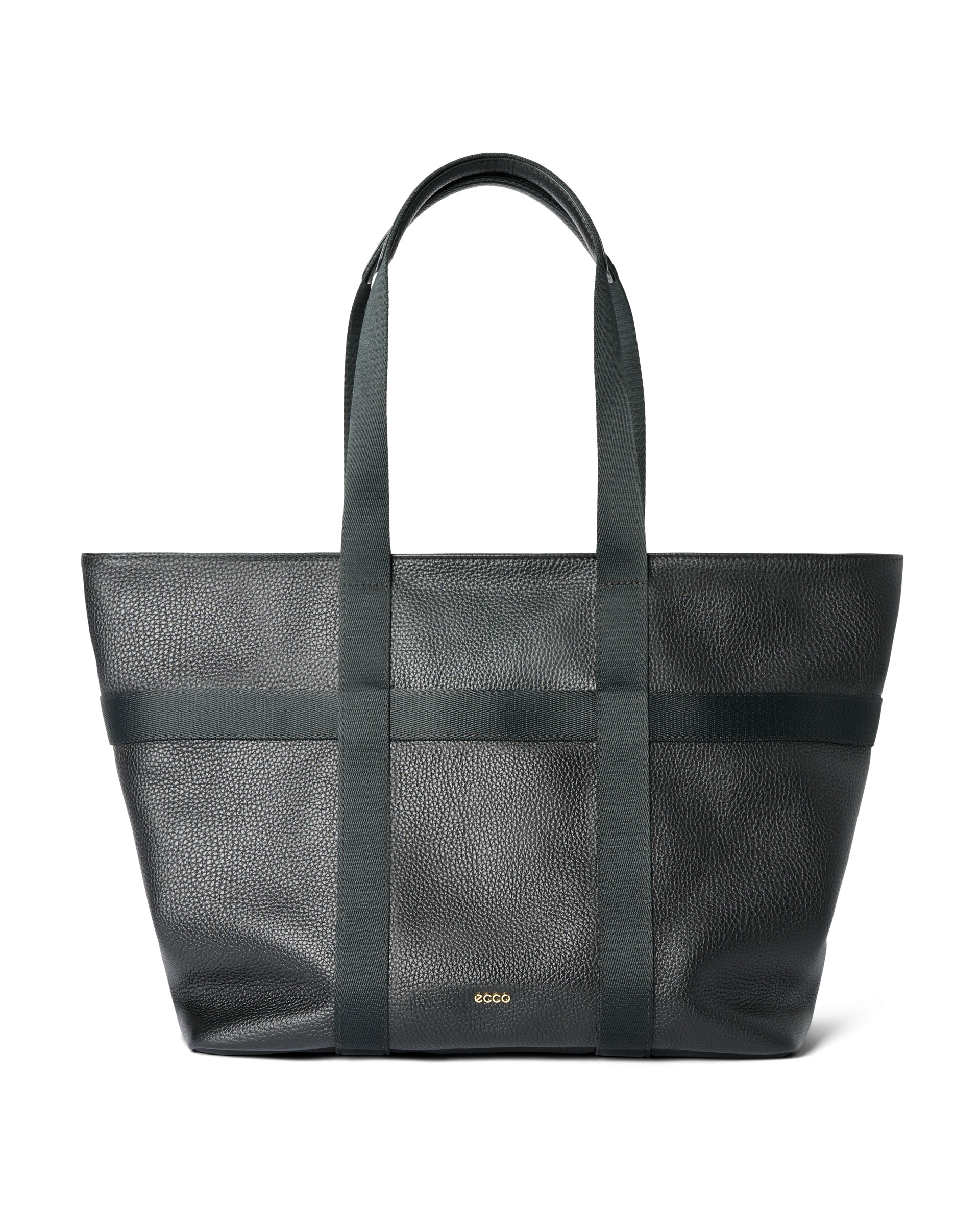 ECCO® Globetrotter Tote Leather Waterproof Pebbled Bag - Black - Main