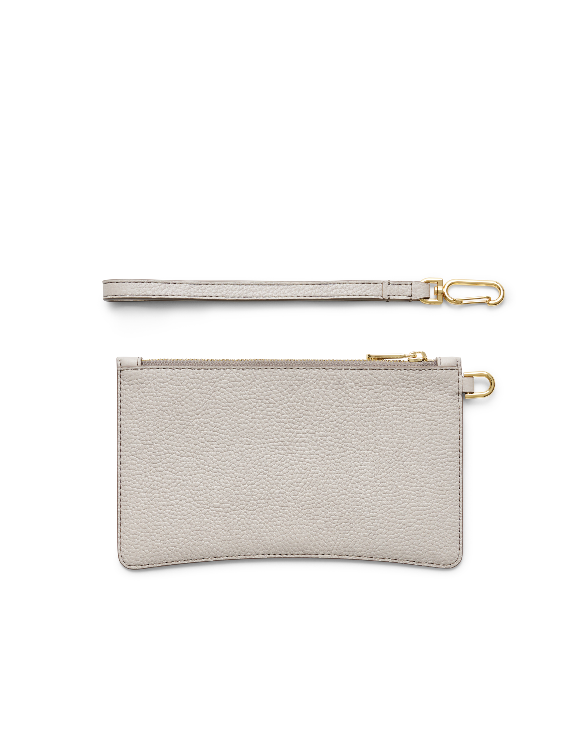 ECCO® Wristlet Pebbled Leather Clutch Bag - Beige - Back