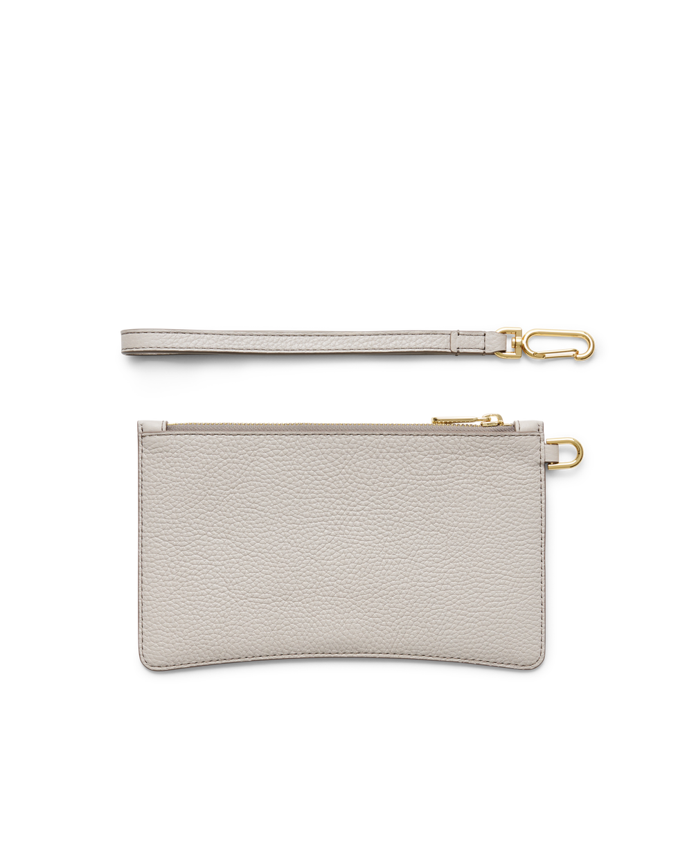 ECCO® Wristlet Pebbled Leather Clutch Bag - Beige - Back