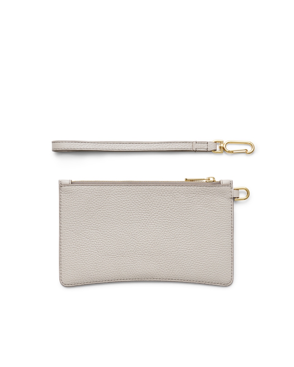 ECCO Wristlet Pebbled レザークラッチバッグ | Beige