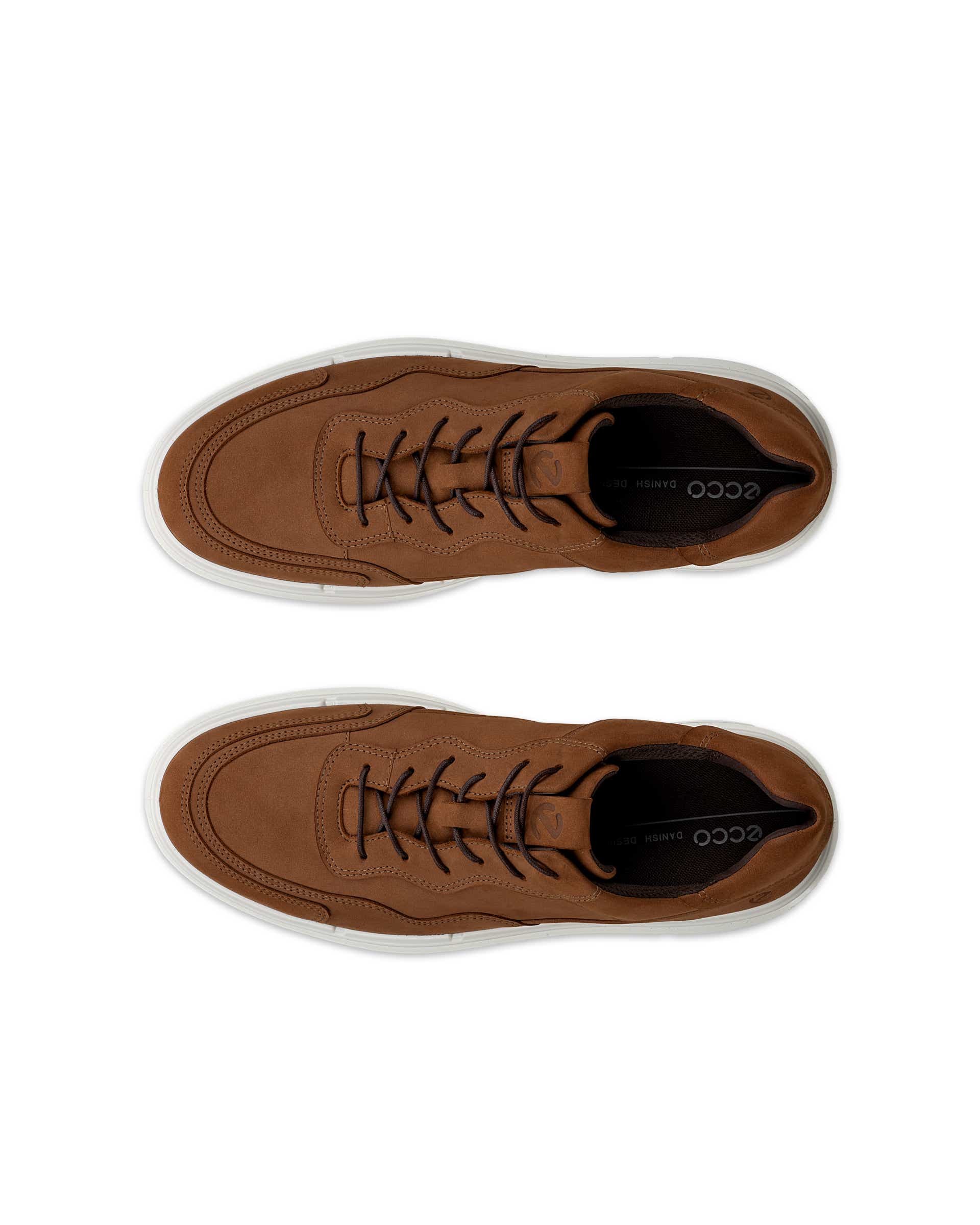 Men's ECCO® Day Nubuck Sneaker - Brown - Top left pair