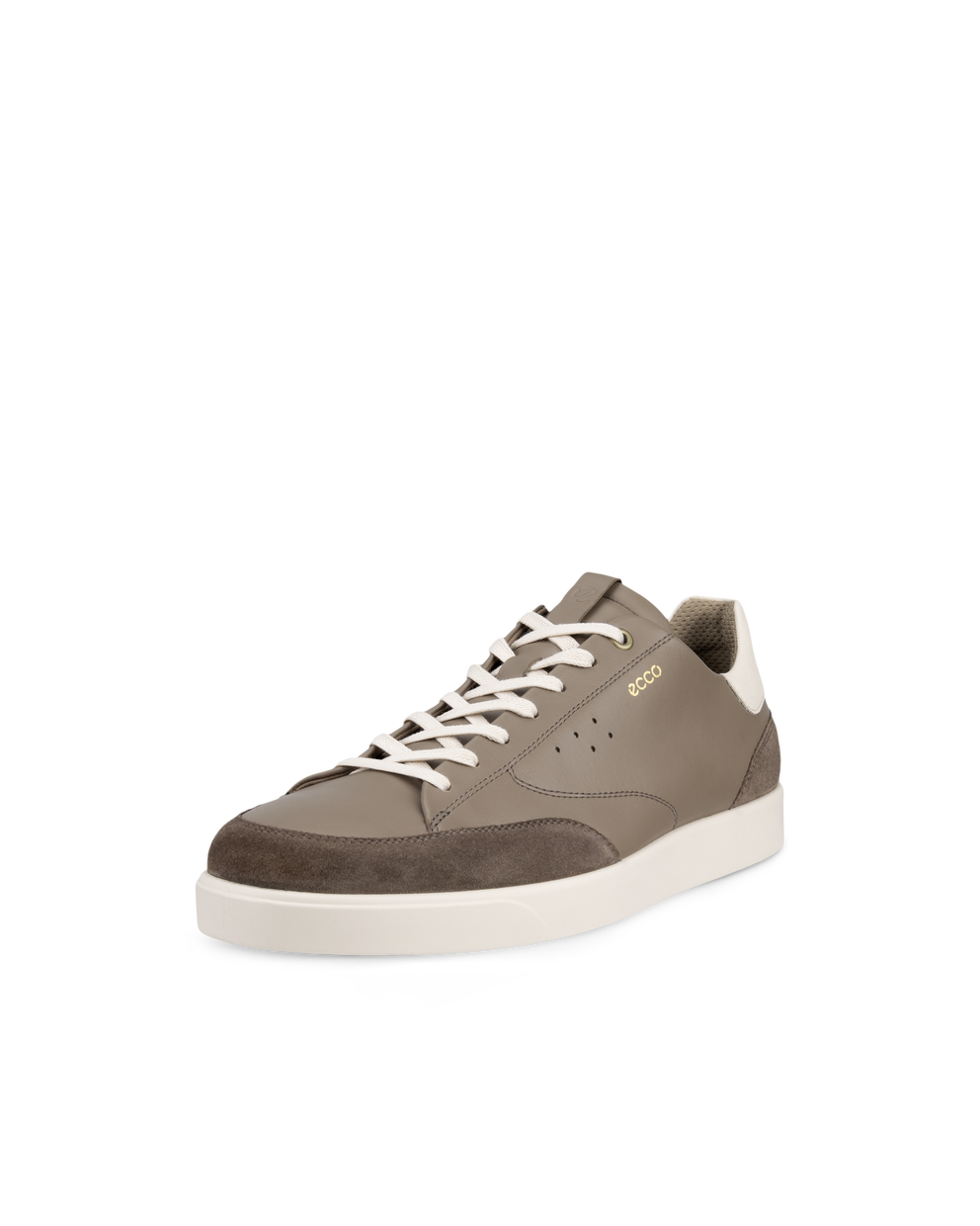 Men's ECCO® Street Lite Leather Sneaker - Grey - Main