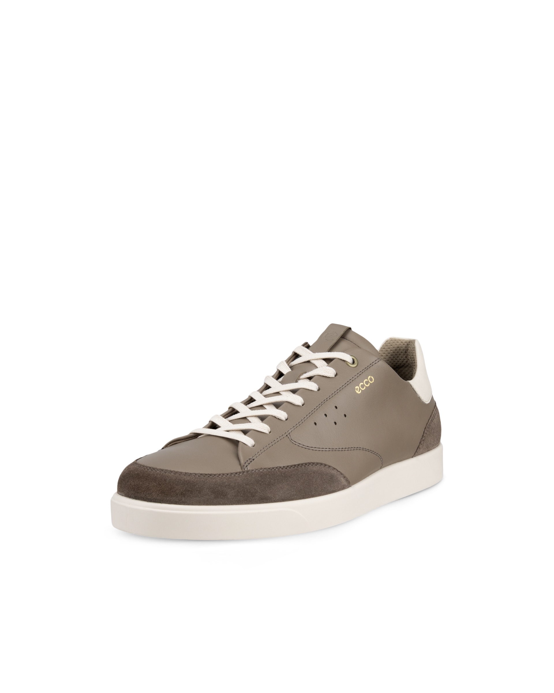 Men's ECCO® Street Lite Leather Sneaker - Grey - Main