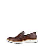 Men's ECCO® ST.1 Hybrid Leather Slip-On Dress Shoe - Brown - Outside