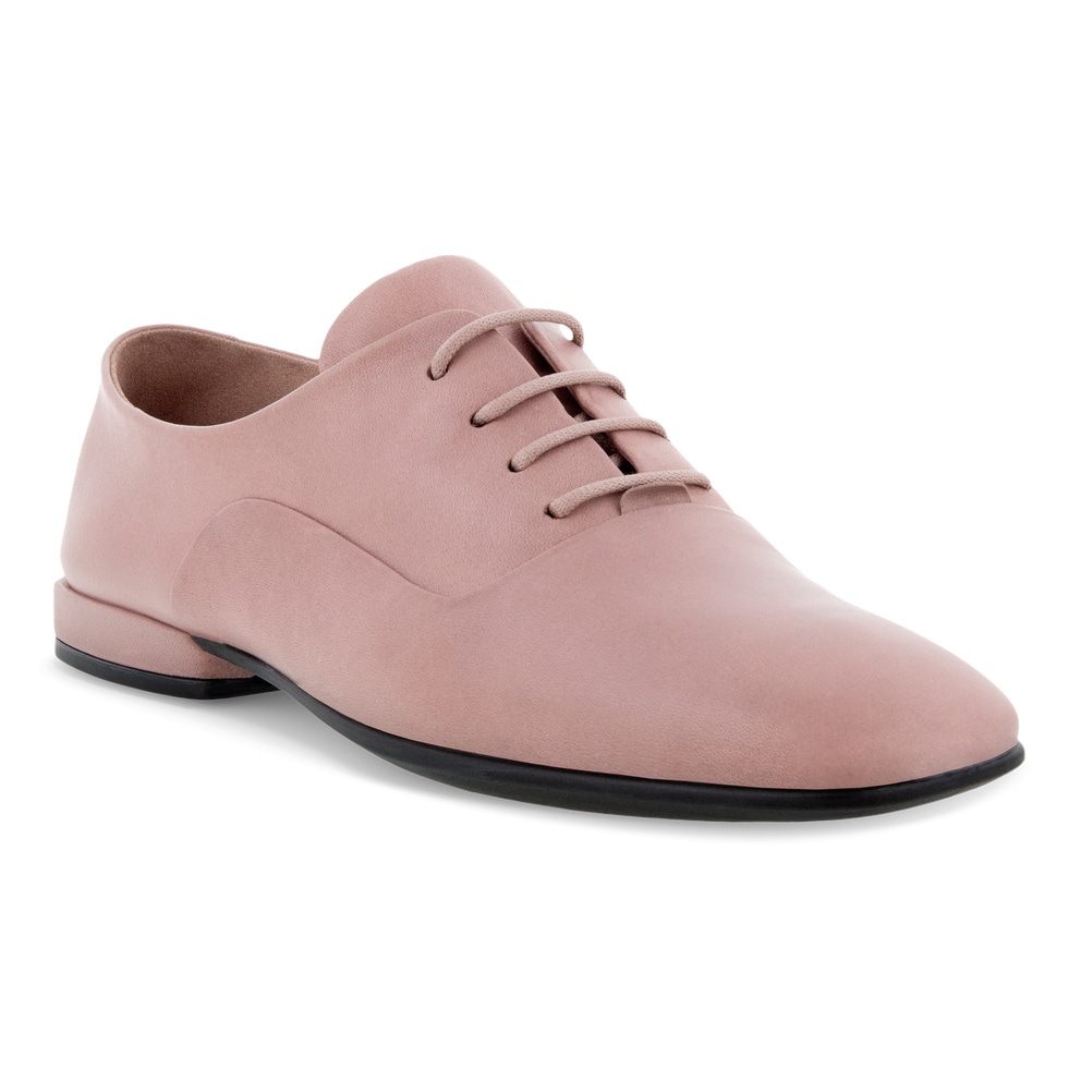 ECCO Women's Anine Squared Laced Shoes - Pink - Main