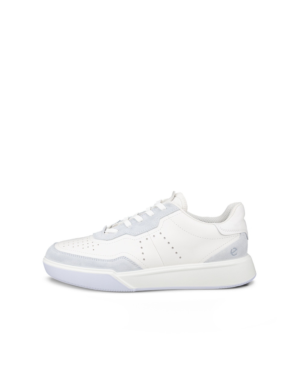 Women's ECCO® Street Court Leather Sneaker - White - Outside