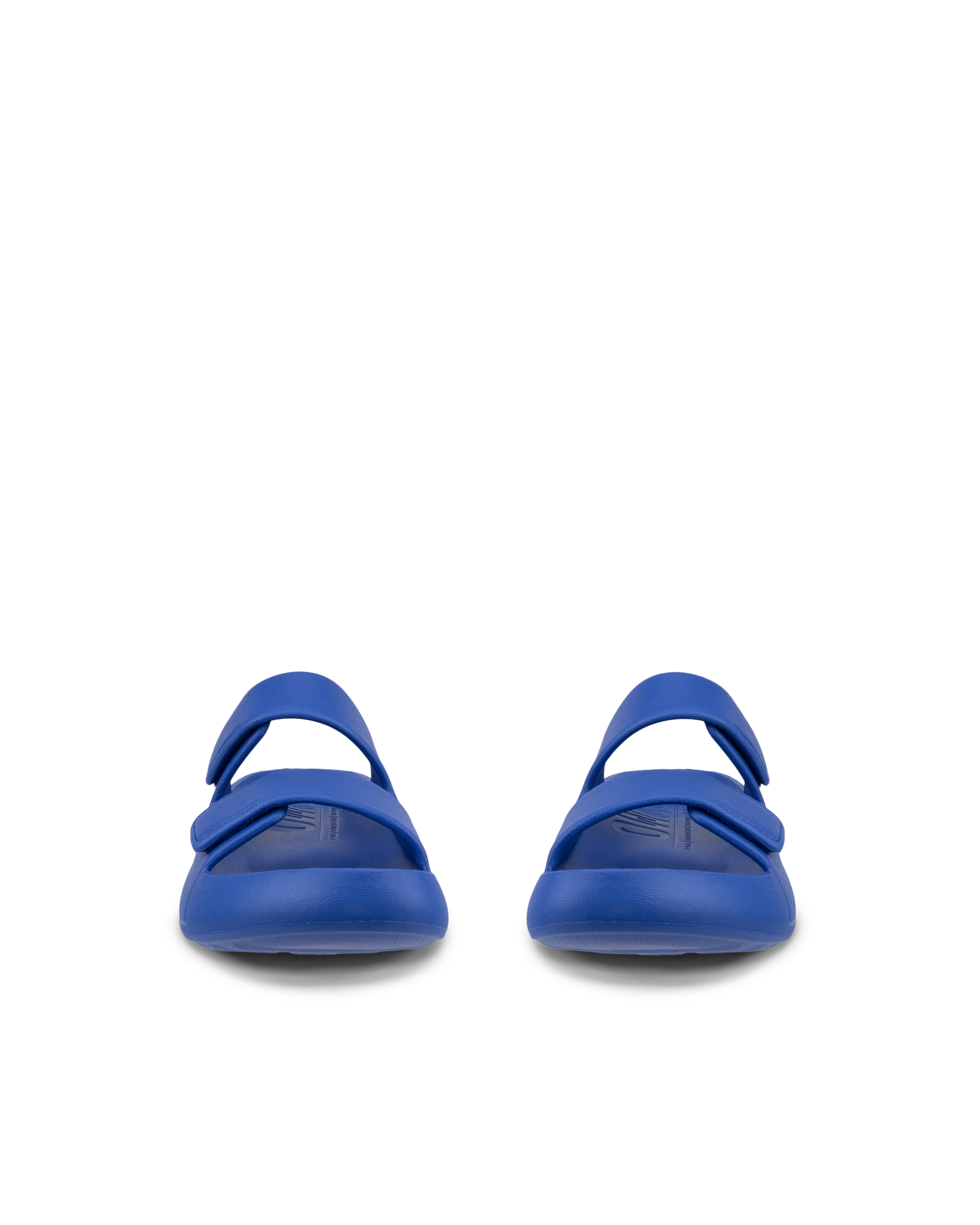 Unisex ECCO® Cozmo E Two Strap Sandal - Blue - Front pair