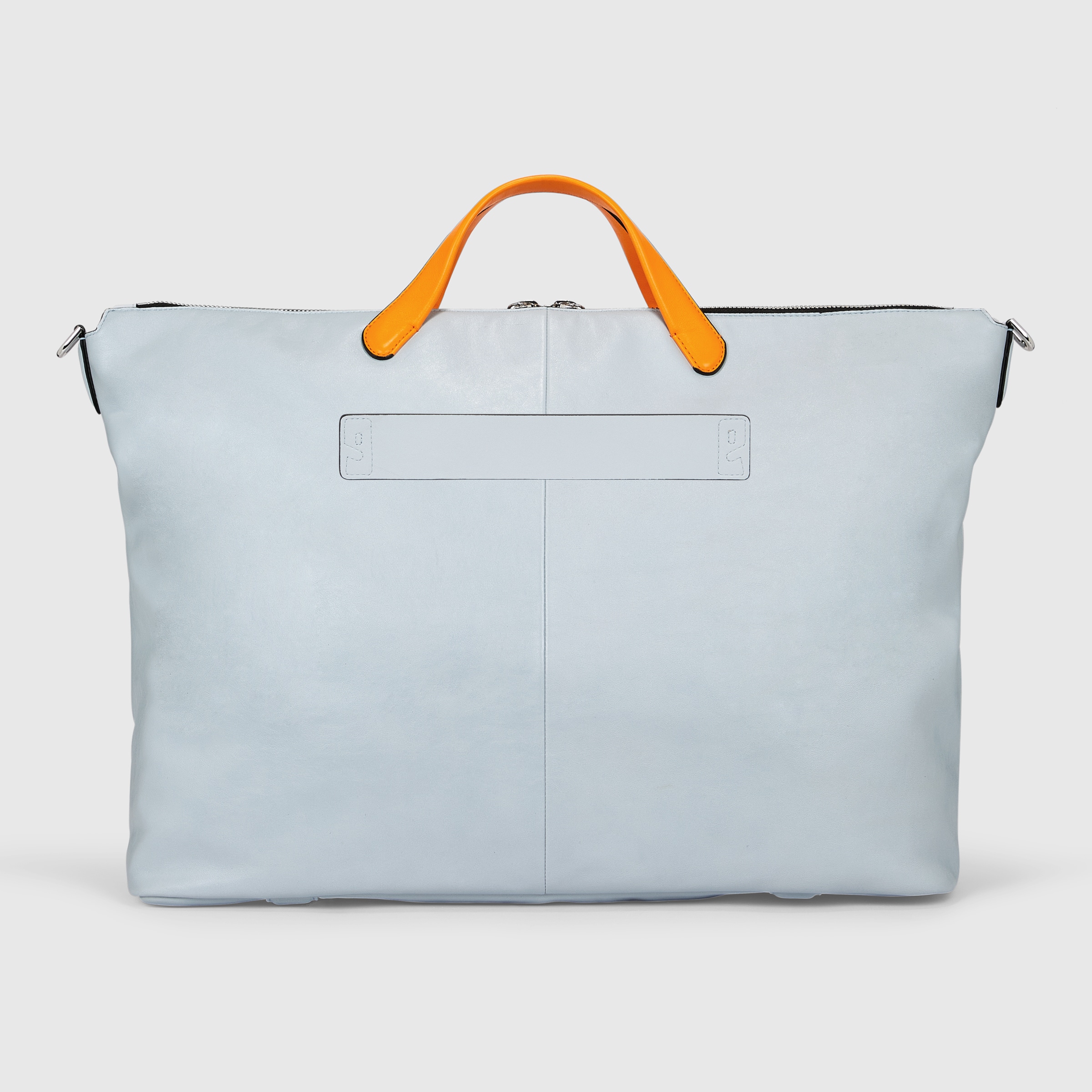ECCOยฎ E Weekender Leather Tote Bag - Blue - Back