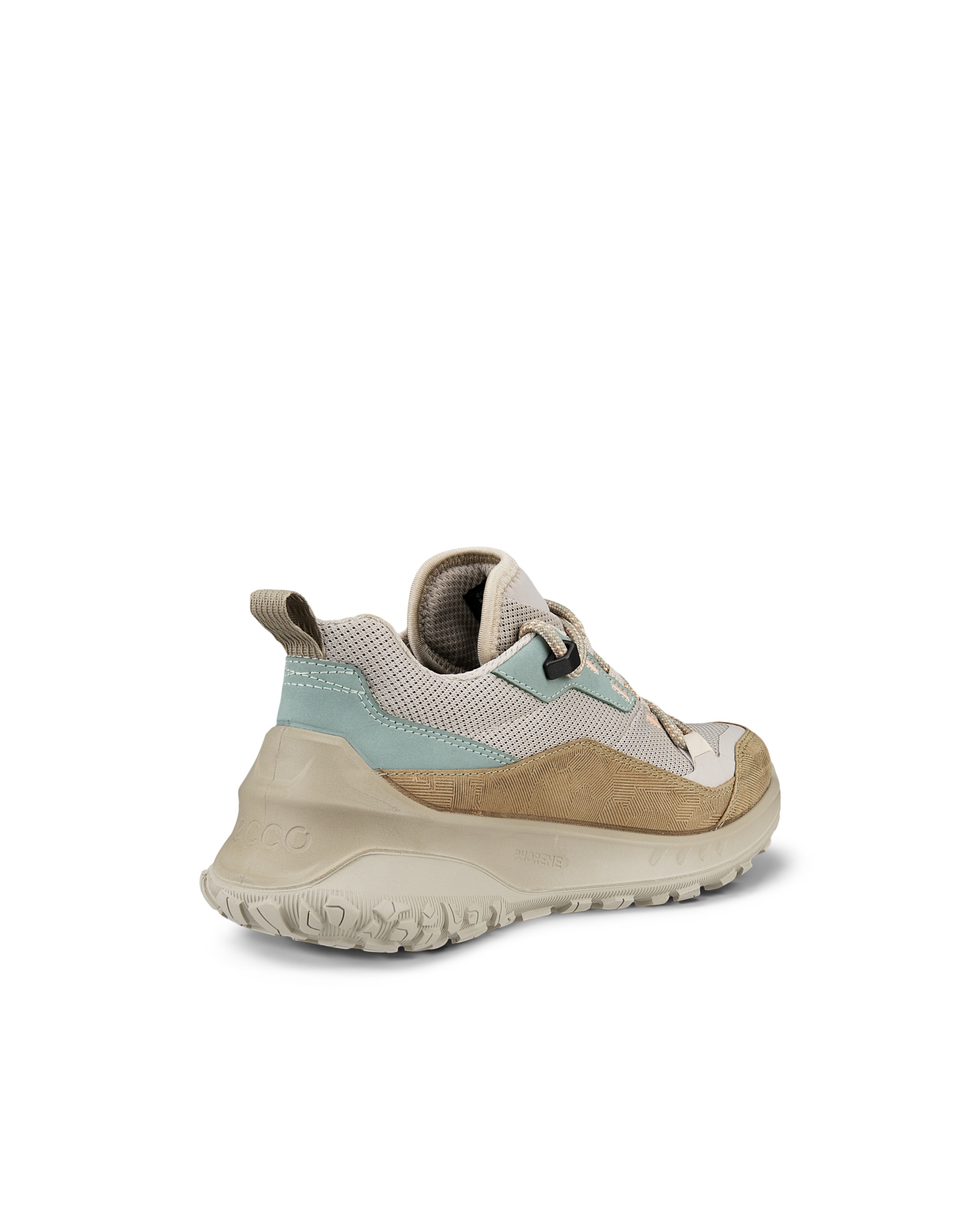 Women's ECCO® ULT-TRN Low Nubuck Waterproof Hiking Shoe - Beige - Back