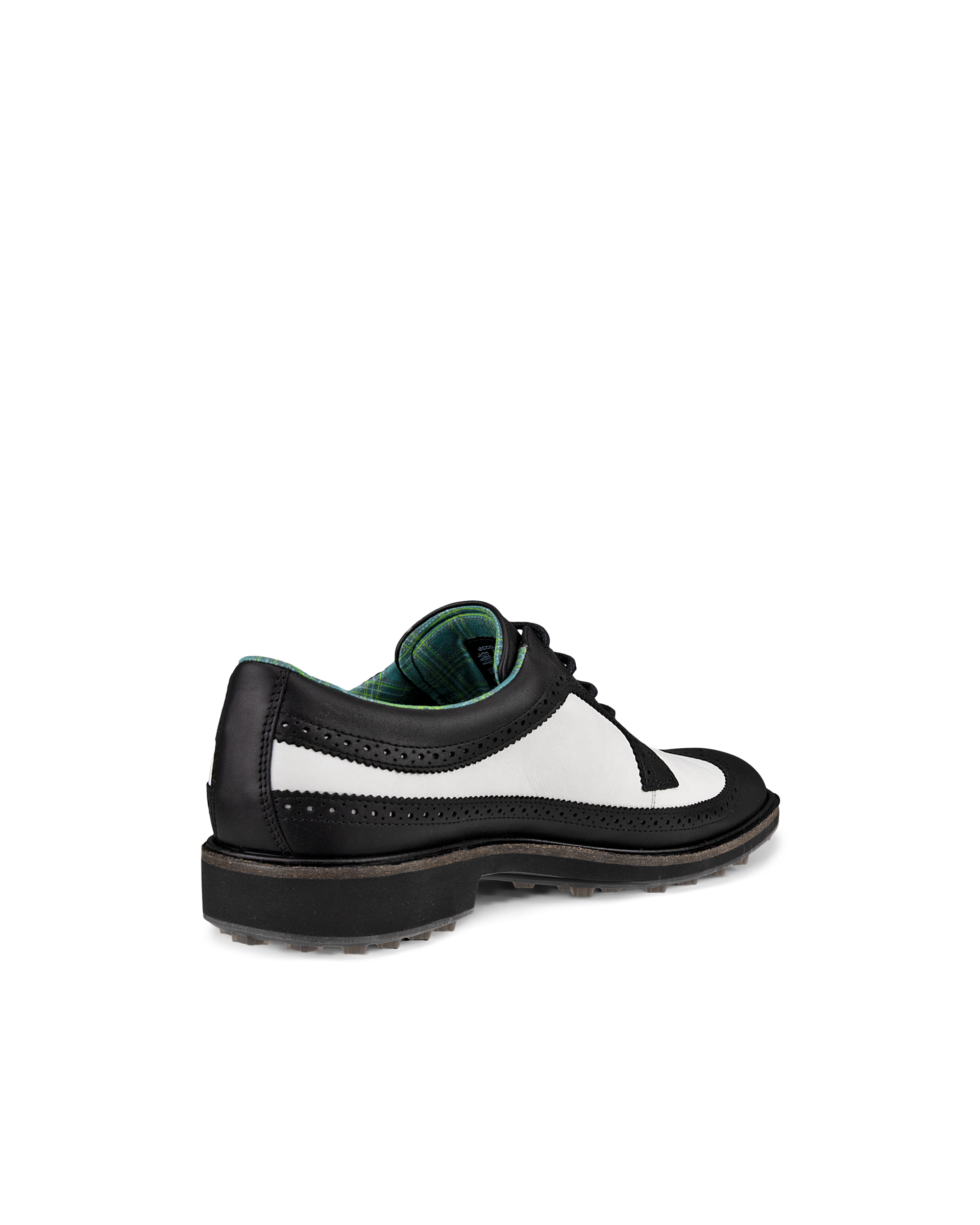 Men's ECCO® Golf Classic  Hybrid (Kiltie Edition) Leather Shoe - Black - Back