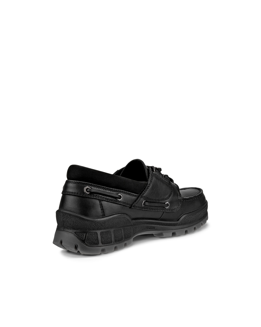 Men's ECCO® Track 25 Moc-Toe Boat Shoe - Black - Back