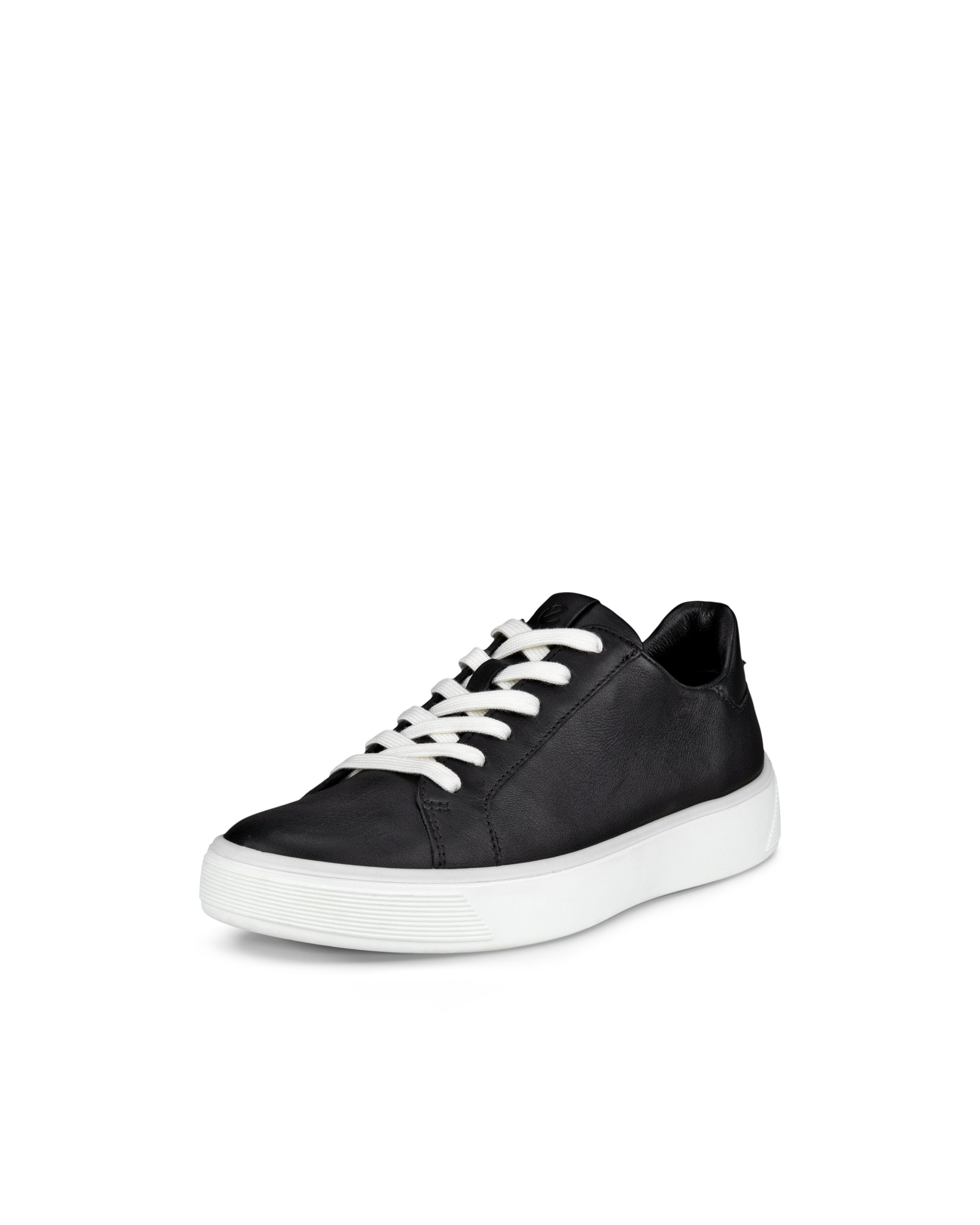 Women's ECCO® Street Tray Leather Sneaker - Black - Main