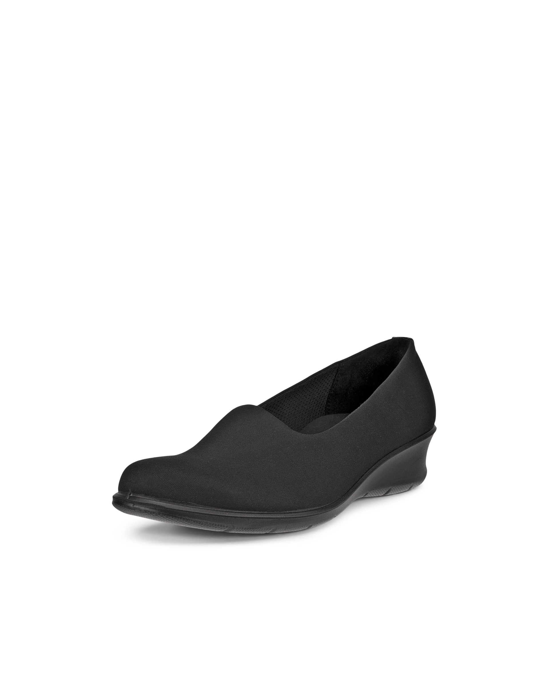 Women's ECCO® Finola Textile Wedge Slip-On - Black - Main