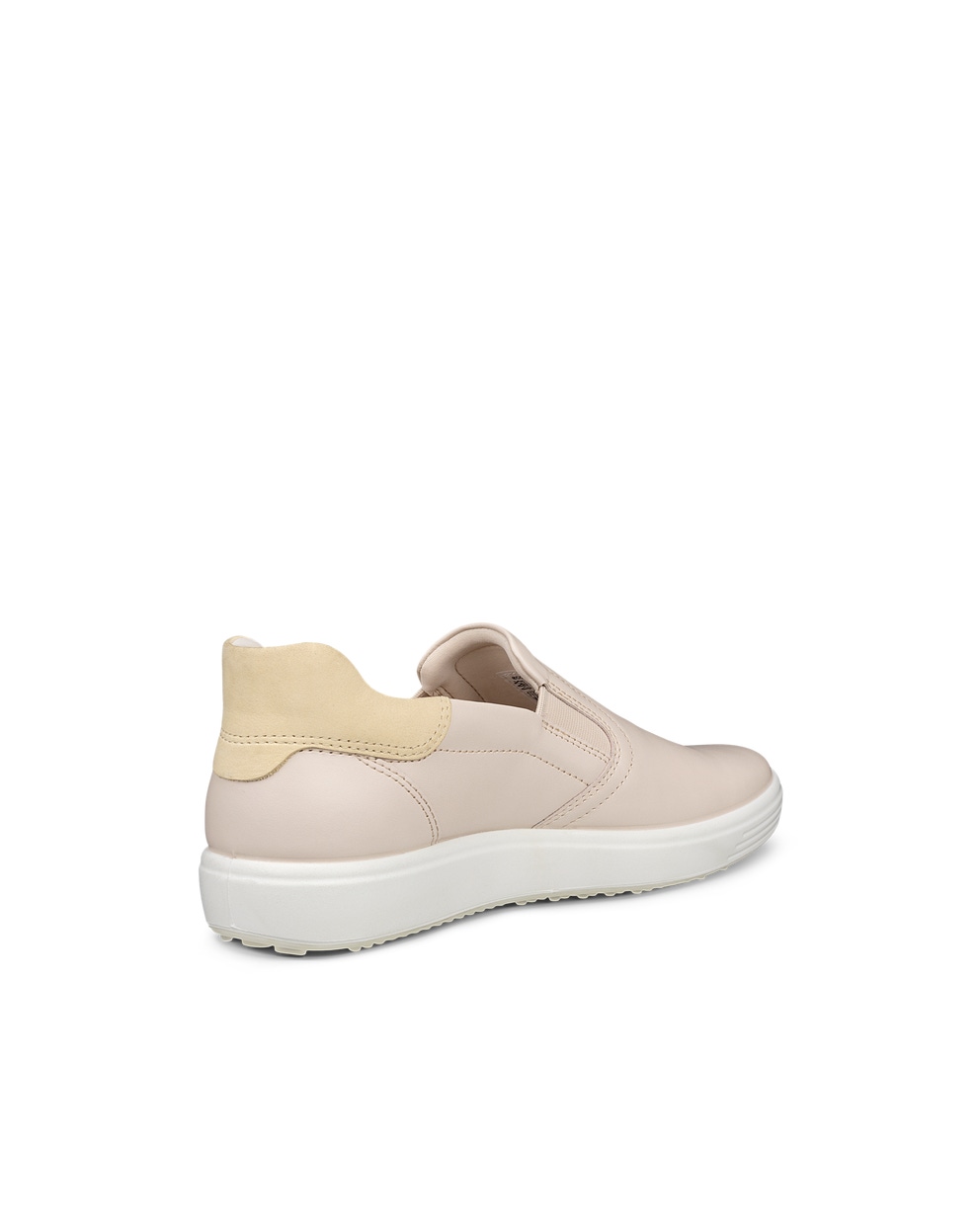 Chaussure à enfiler ECCO® Soft 7 en cuir pour femmes - Beige - Back