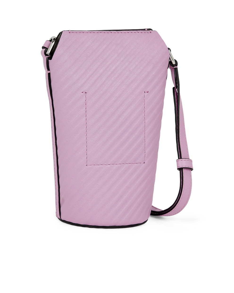 ECCO® Pot Double Grooved Leather Crossbody Bag - Pink - Back