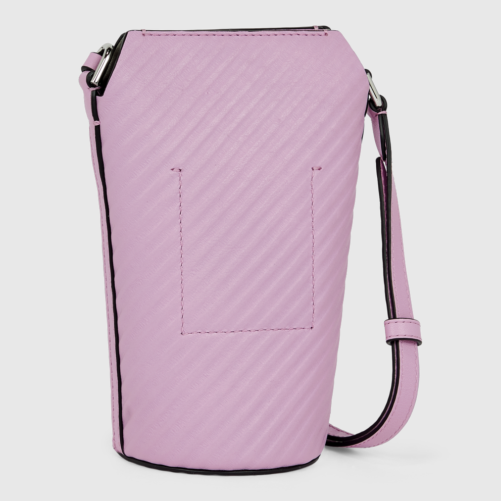 ECCO® Pot Double Grooved Leather Crossbody Bag - Pink - Back