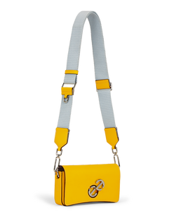 ECCO® Pinch Small Lock Wave Leather Crossbody Bag - Yellow - Main