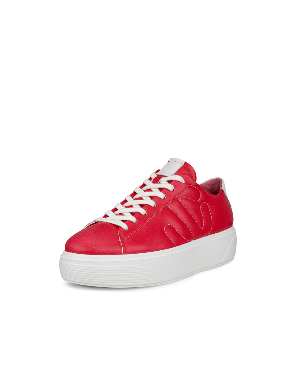 Zapatillas de piel con plataforma ECCO® Street Platform para mujer - Rojo - Main