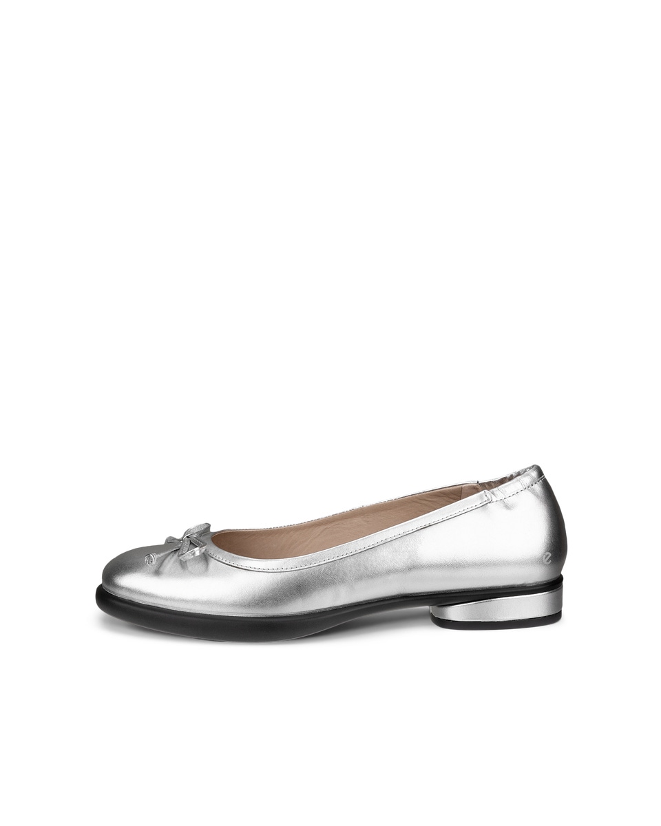 Women s ECCO Sculpted LX Leather Ballerina Grey