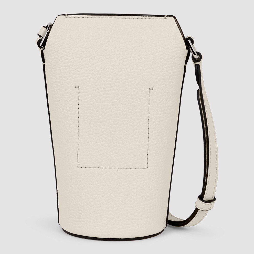 ECCO® Pot Leather Crossbody Bag - Beige - Back