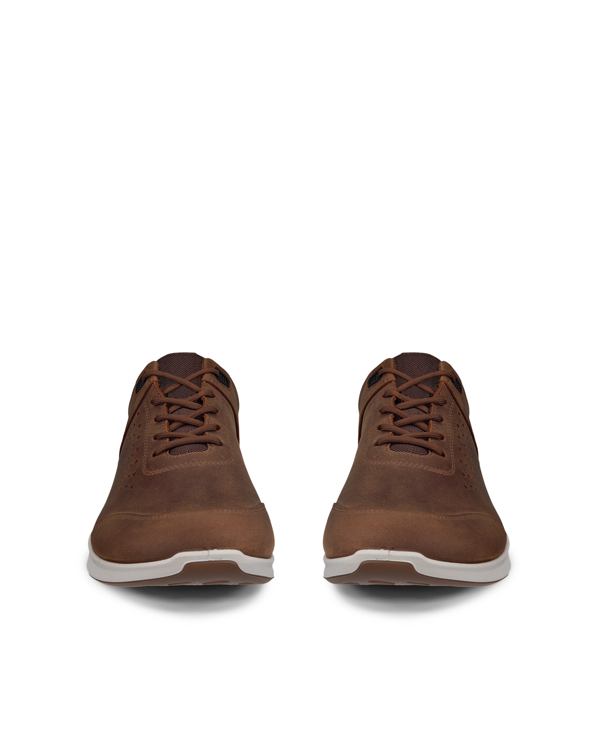 Men's ECCO® Exceed Nubuck Shoe - Brown - Front pair