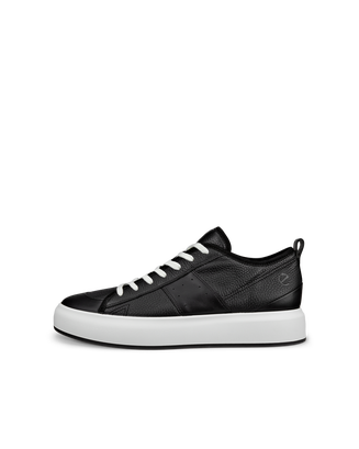 ECCO® Street Ace baskets en cuir pour homme - Noir - Outside