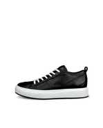 Men's ECCO® Street Ace Leather Sneaker - Black - Outside