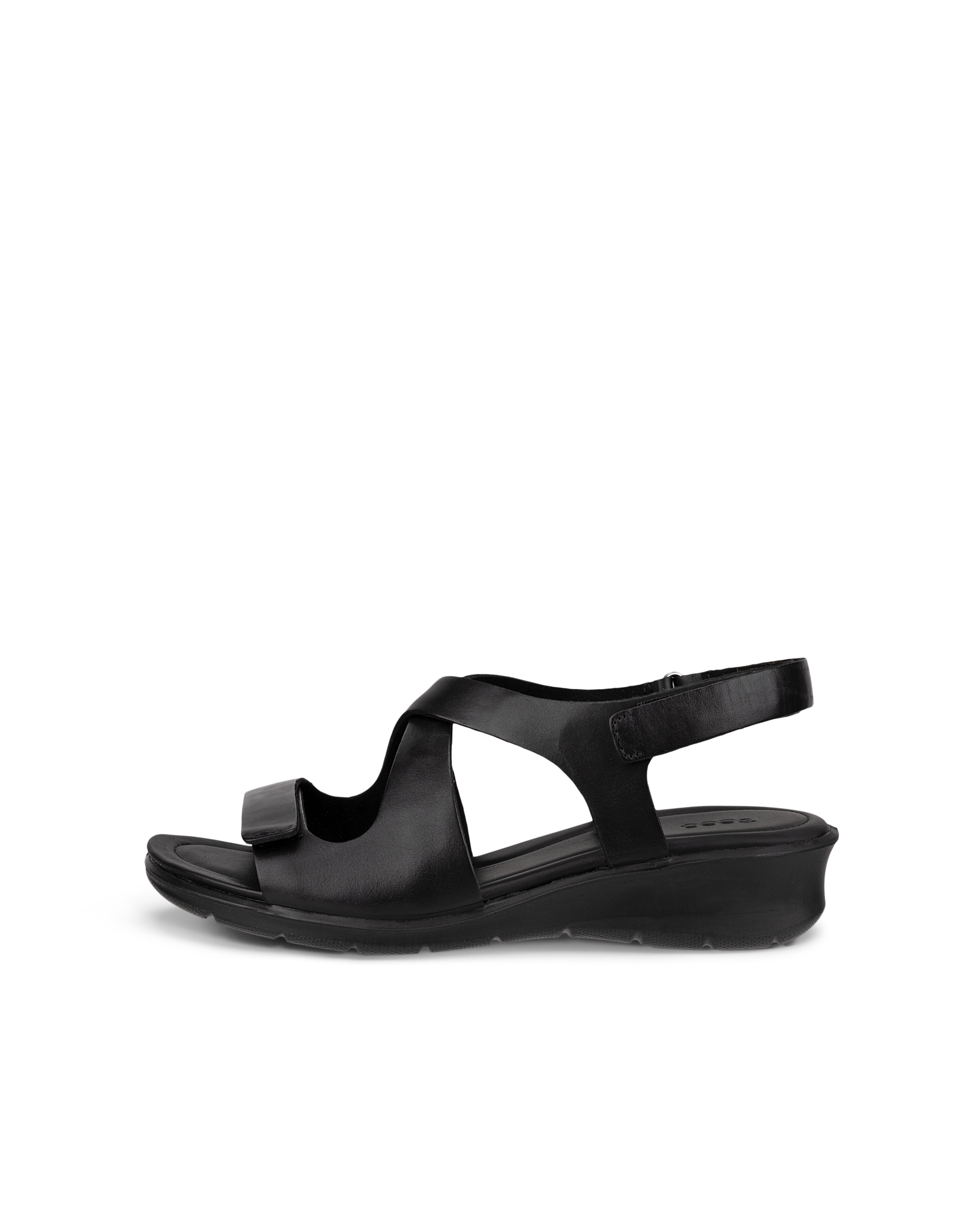 Women's ECCO® Felicia Leather Wedge Sandal | Black